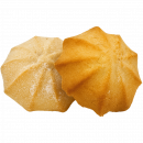 Feine Mürbeteig-Plätzchen mit zartem Butteraroma, bestäubt mit Puderzucker